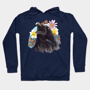 Floral Raven Hoodie